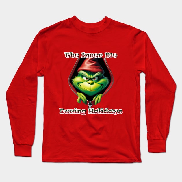 The Inner Me During Holidays Grinch Long Sleeve T-Shirt by ToochArt